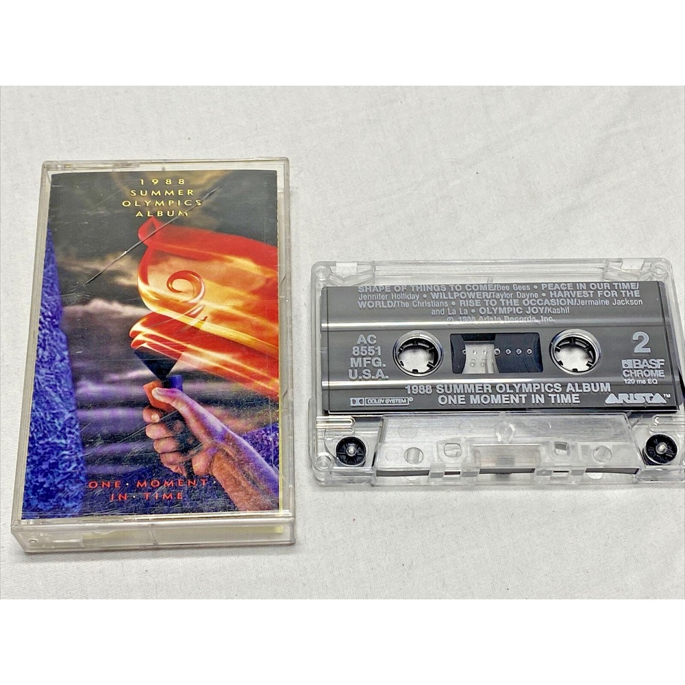 1988 SUMMER OLYMPICS ALBUM Cassette Tape OG 1988 BEE GEES WHITNEY HOUSTON